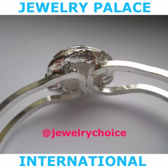 925 Stamped Silver Open & Close Rose Cuff Bangles. - Picture 4 of 6